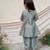 Sea green printed chanderi kurti set