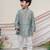 Sea green printed chanderi kurta set