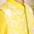 Yellow embroidered tissue kurta jacket set