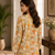 YELLOW  REYON WITH DIGITAL PRINTED STYLISH WEAR KURTI 
