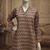 CREAM  REYON WITH DIGITAL PRINTED STYLISH WEAR KURTI 