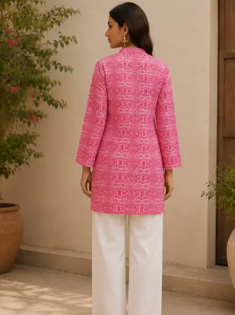PINK Rayon DIGITAL PRINTED KURTI 