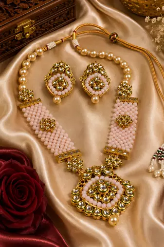 Kundan Wedding Beaded Necklace Set
