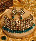 Kundan wedding beaded choker necklace
