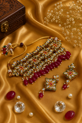 Wedding Kundan Beaded Choker Necklace 2