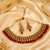 Royal elegance kundan ruby necklace set
