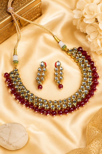 Classic Indian Kundan Necklace Set
