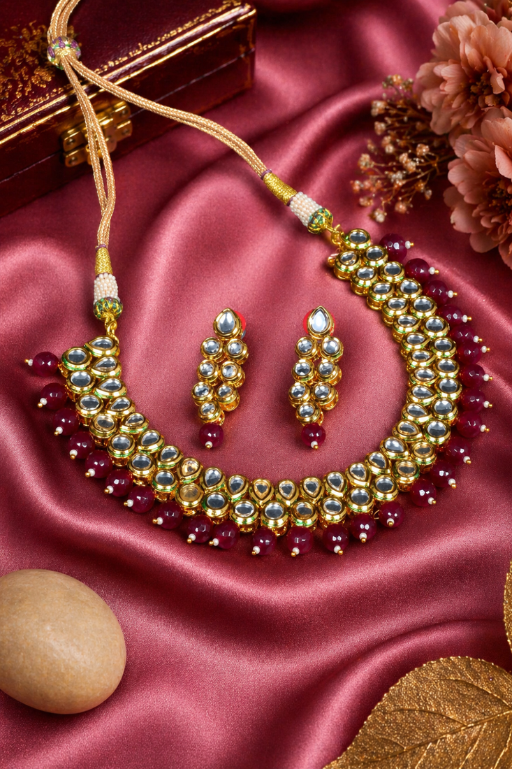 Classic Indian Kundan Necklace Set
