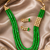 Traditional long kundan beads necklace set