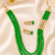 Traditional long kundan beads necklace set