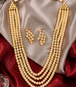 Regal multi strand kundan necklace set