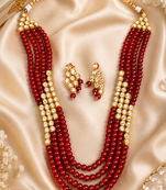 Statement Layered Kundan Necklace and Earrings