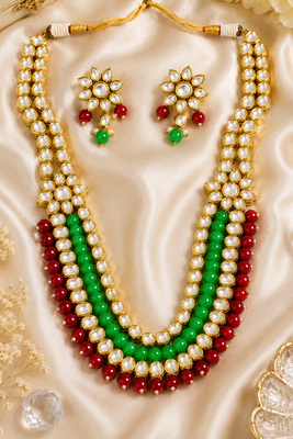 Royal Ethnic Long Kundan Necklace Set 2