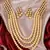Luxe peark beaded long kundan necklace set