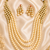 Luxe peark beaded long kundan necklace set