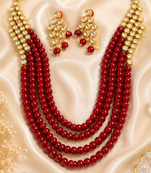 Glamorous Kundan Necklace Set for Women