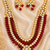 Royal ethnic multi strand kundan necklace set