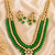 Festive Wear Multi Strand Kundan Necklace Set