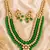 Festive Wear Multi Strand Kundan Necklace Set