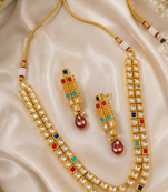 Timeless tradiotional kundan layered necklace