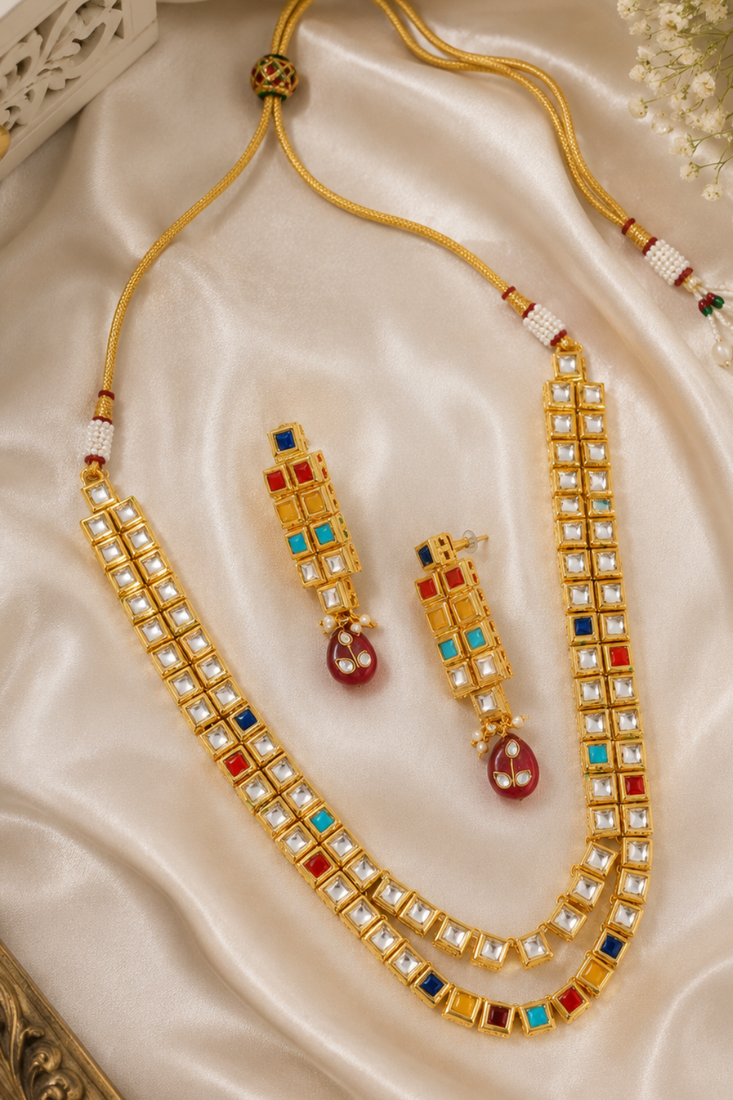 Timeless tradiotional kundan layered necklace