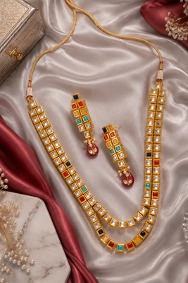 Timeless tradiotional kundan layered necklace 2