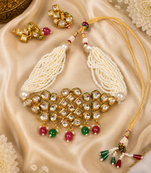 Timeless pearl and kundan choker set