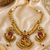 Royal south indian temple stone necklace set