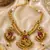 Royal south indian temple stone necklace set