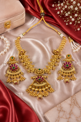 Heritage inspired premium temple necklace 2
