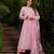 Designer pink chanderi silk embroidered ethnic suit set for women with dupatta