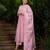 Designer pink chanderi silk embroidered ethnic suit set for women with dupatta