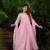 Designer pink chanderi silk embroidered ethnic suit set for women with dupatta