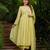Designer yellow chanderi silk embroidered ethnic suit set for women with dupatta