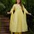 Designer yellow chanderi silk embroidered ethnic suit set for women with dupatta