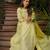 Designer yellow chanderi silk embroidered ethnic suit set for women with dupatta