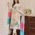 Designer floral print embroidered kurta set with printed dupatta for women