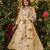 Elegant cream floral embroidered viscose chanderi anarkali suit set for women