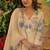 Elegant cream floral embroidered viscose chanderi anarkali suit set for women
