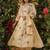Elegant cream floral embroidered viscose chanderi anarkali suit set for women