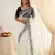Designer crunchy silk saree with embroidery work & satin banglori blouse