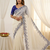 Designer crunchy silk blend saree with embroidery work & satin banglori blouse