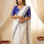Designer crunchy silk blend saree with embroidery work & satin banglori blouse