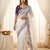 Designer crunchy silk blend saree with embroidery work & satin banglori blouse