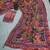 soft chinnon printed saree with gold zari & real mirror work blouse