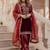 maroon velvet salwar suit dupatta