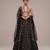 black embroidered raw silk lehenga set