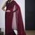 Maroon satin silk elegant designer saree with sequin sleek design