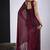 Maroon satin silk elegant designer saree with sequin sleek design