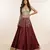 Wine Embroidered Silk Lehenga With Beaded Fringe Blouse